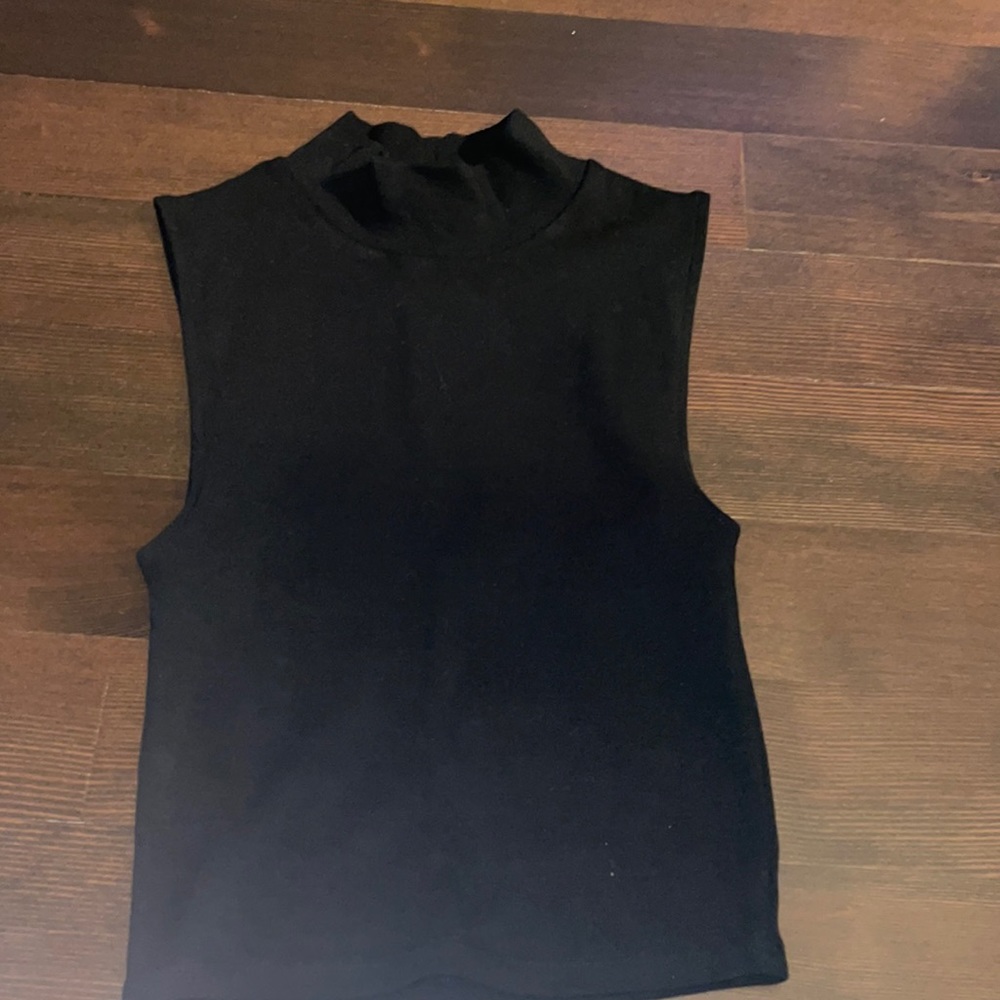 Zara black turtle neck tank top